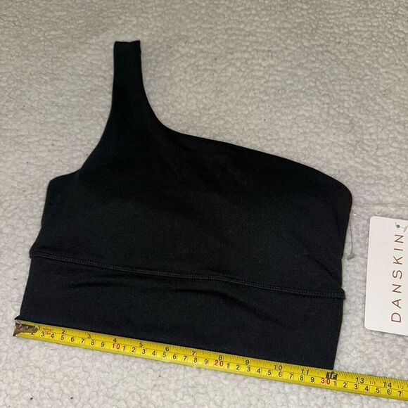 Danskin Women’s One Shoulder Bra Black Salt Color Size Small NWT - Picture 2 of 8